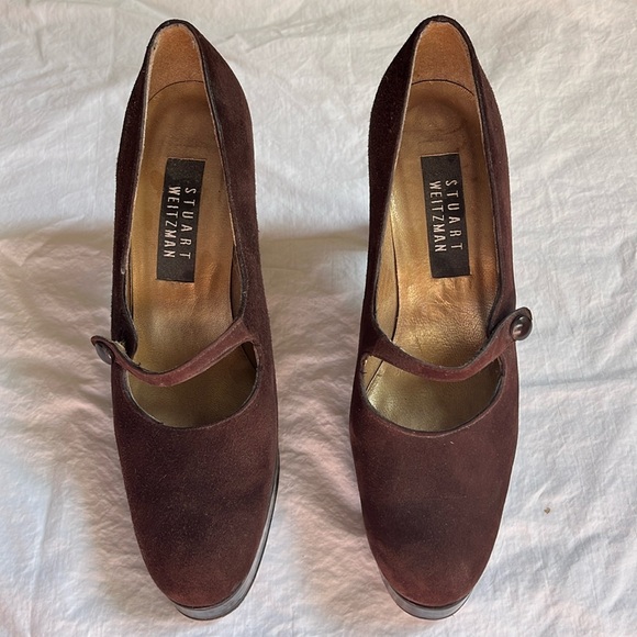 Stuart Weitzman brown suede heels - Picture 1 of 11